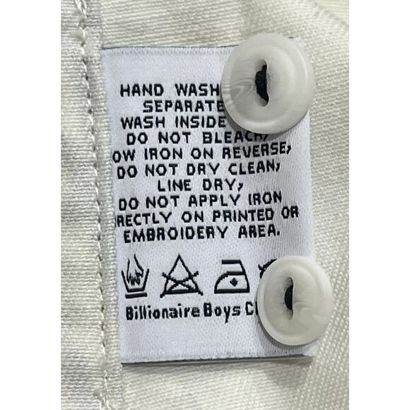 9-48 BILLIONAIRE BOYS CLUB Men's BB Burnout Woven Longsleeve Top White XL - Picture 7 of 7